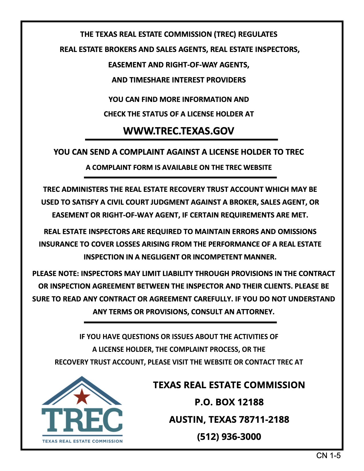 jpeg version of information about Brokerage Services for Devin Crutcher.